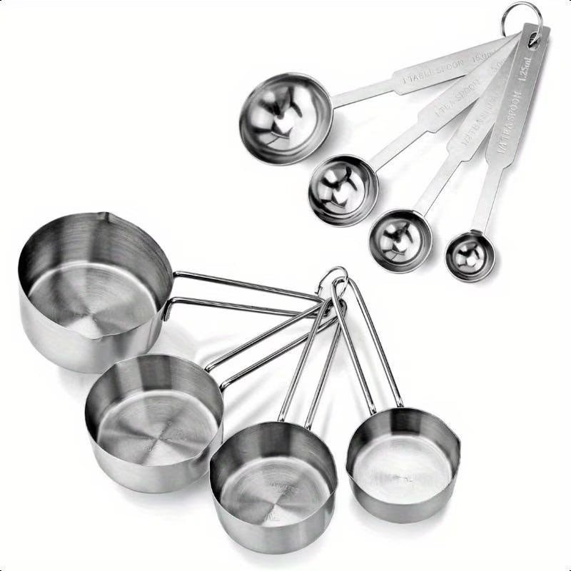 Stainless Steel Measuring Spoons and Measuring Cups N8276