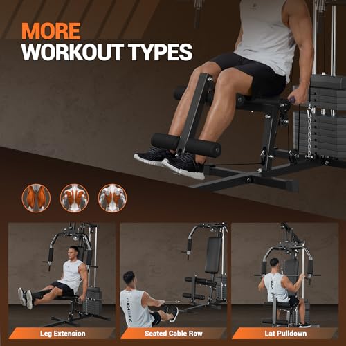 Multifunctional Home Gym Machine with Weight Stack T9711