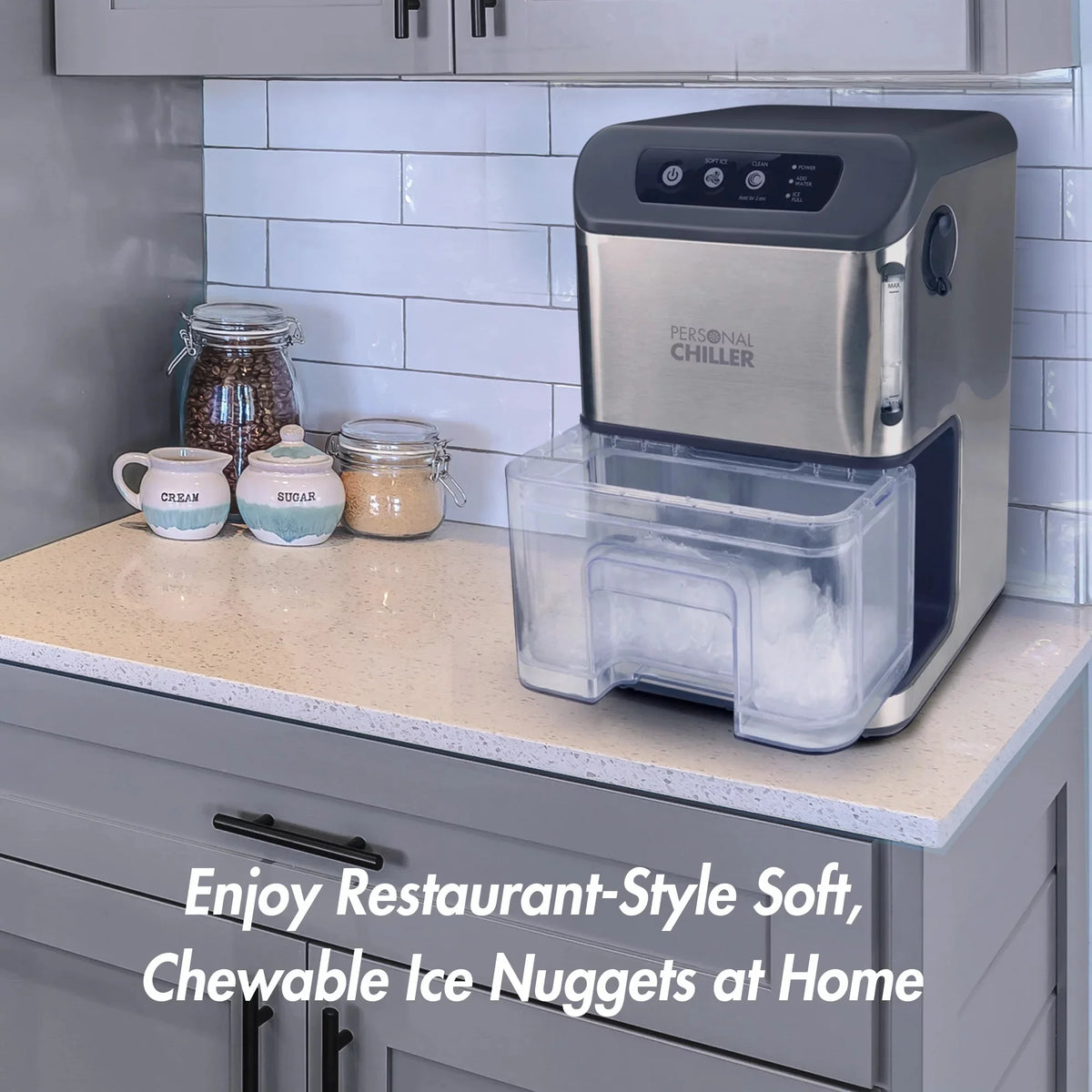 Portable Countertop Ice Maker, Stainless Steel W402236
