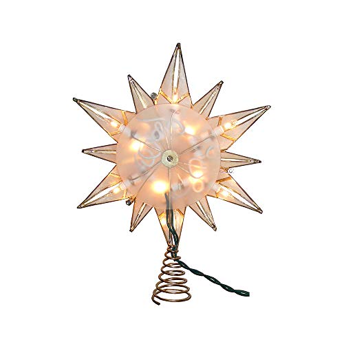 10-Light 12-Point Capiz Star Treetop Z12316