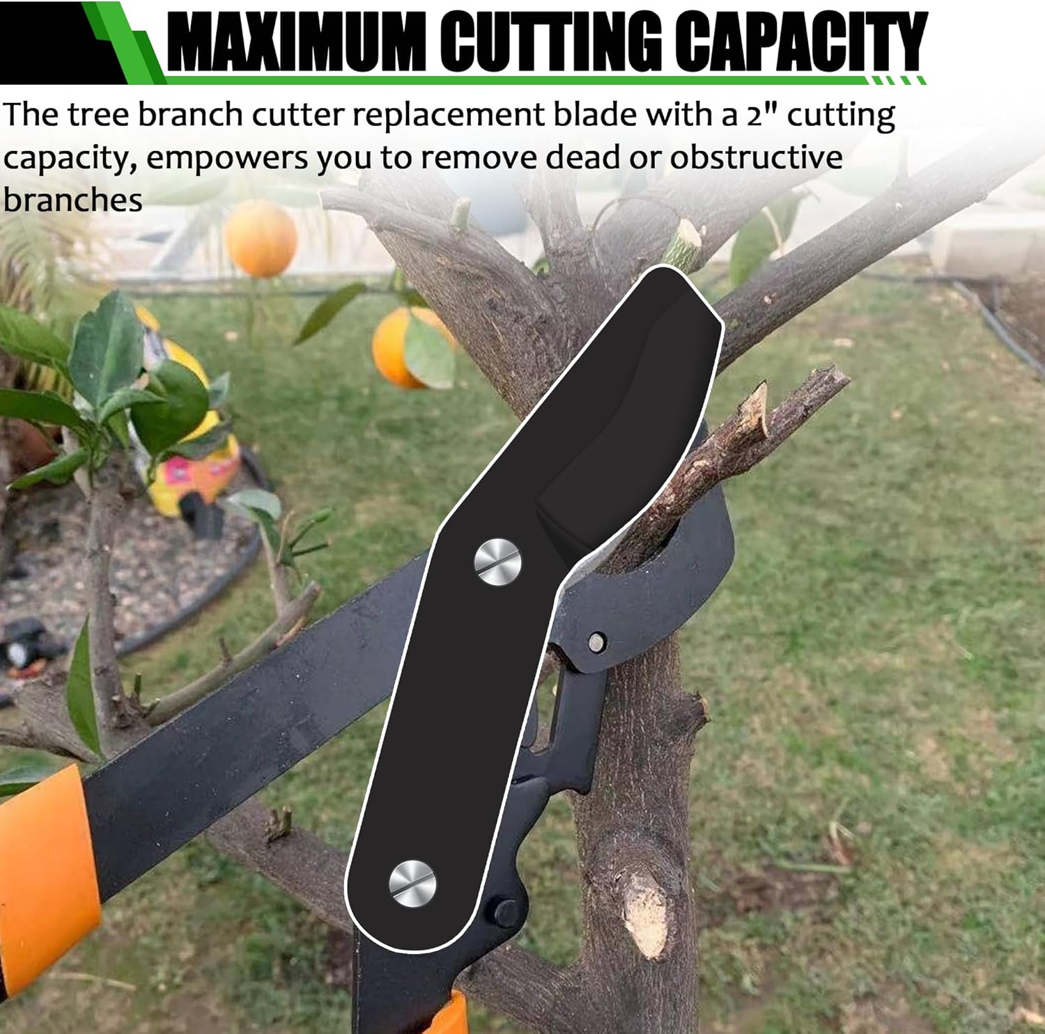 (2-Pack) Steel Replacement Blade for Loppers - Black P3044