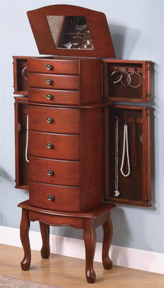 Warm Brown Jewelry Armoire C883