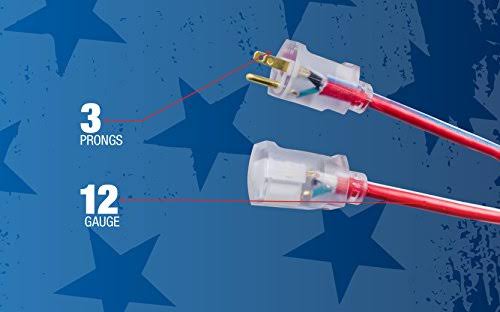 50-Foot 12/3 Extension Cord with Lighted End W62297
