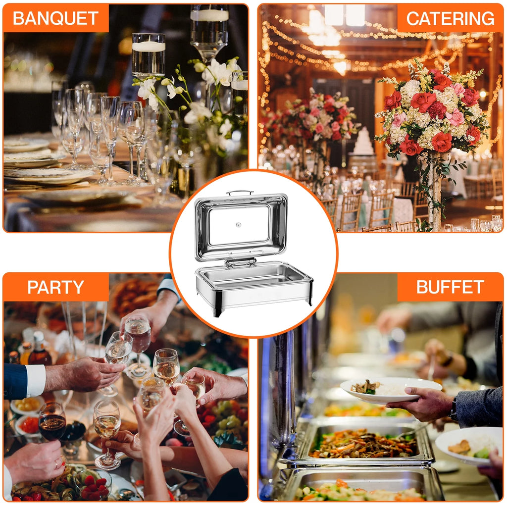 Electric Buffet Server Food Warmer with Glass Window S3499