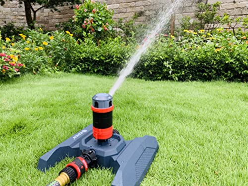 4-Pattern Adjustable Mobile Rotary Gear Drive Sprinkler with Quick Connect Starter Set T691023