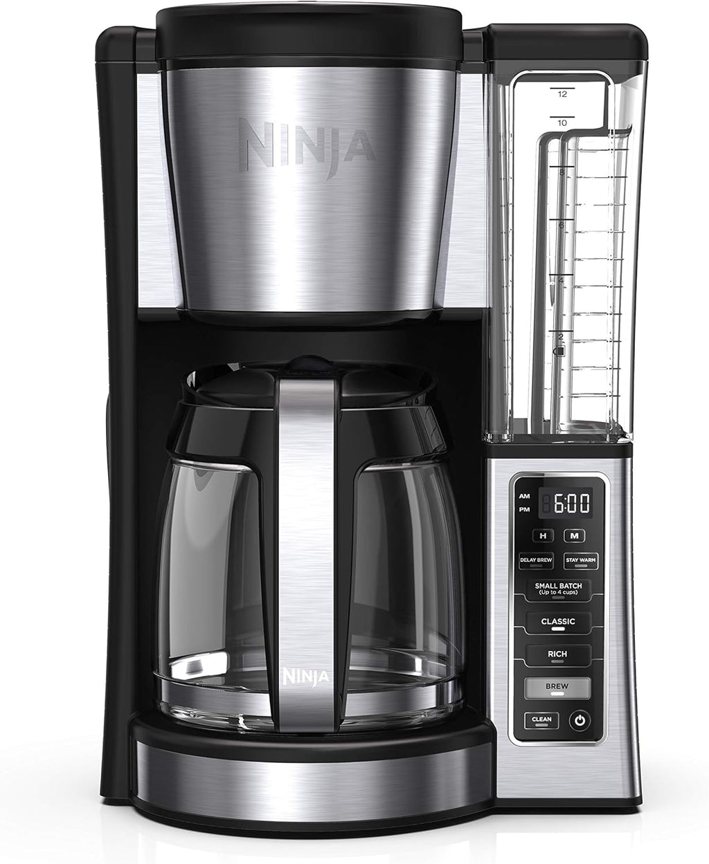 12-cup Glass Carafe Black Stainless Steel Programmable Brewer D20738