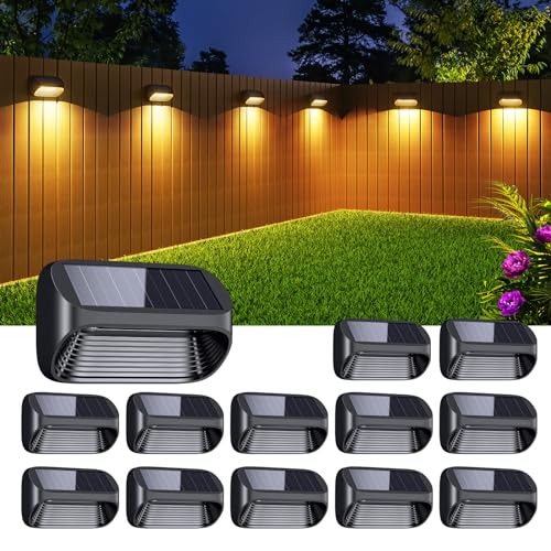 6 Pack Solar Fence Lights with 3 Modes U5898