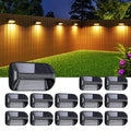 6 Pack Solar Fence Lights with 3 Modes U5898