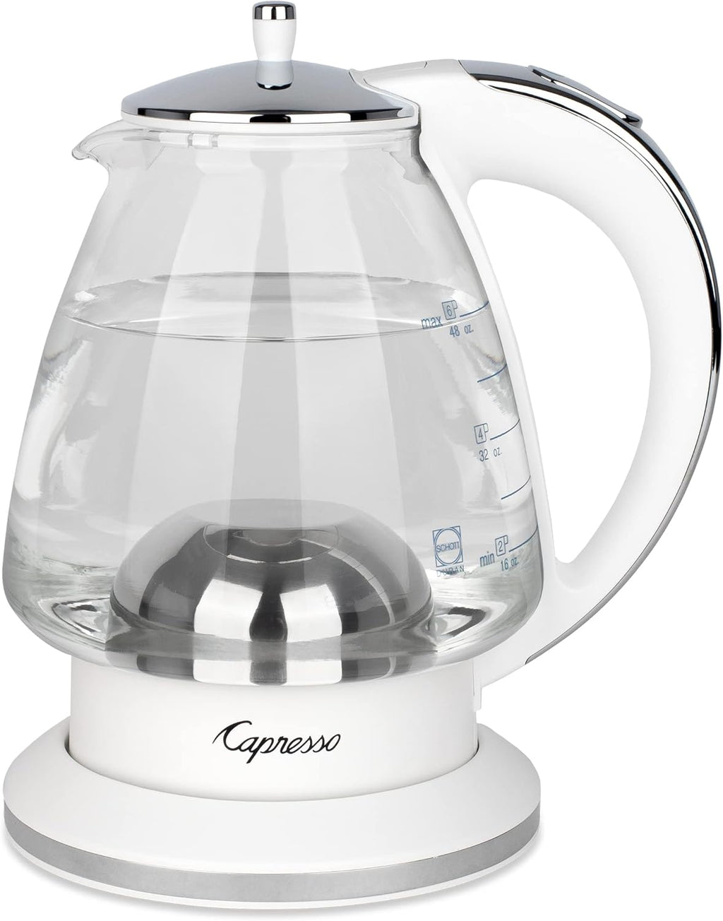 White 48 oz Glass Kettle G444951