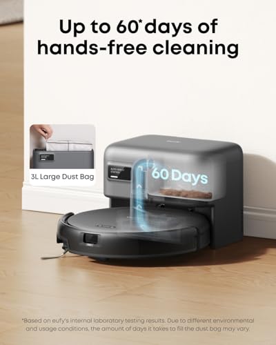 Robot Vacuum with Self Emptying, 2.85-Inch Slim Design W287861