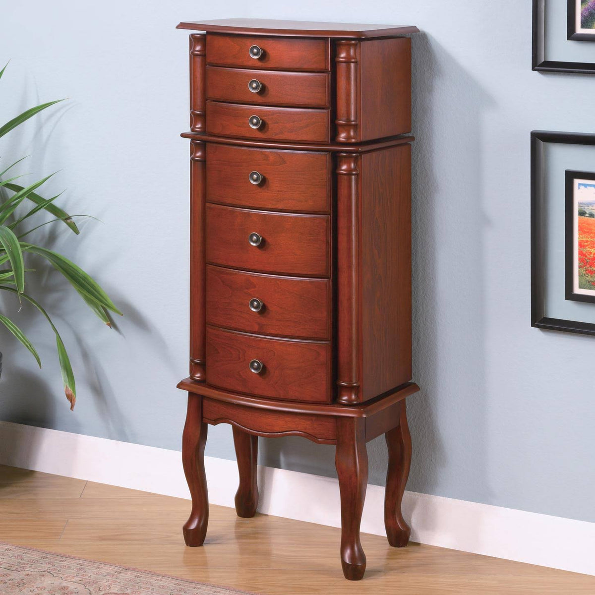 Warm Brown Jewelry Armoire C883