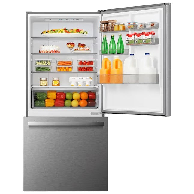 17.2-cu ft Counter-depth Bottom-Freezer Refrigerator (Fingerprint Resistant Stainless Steel) N81378