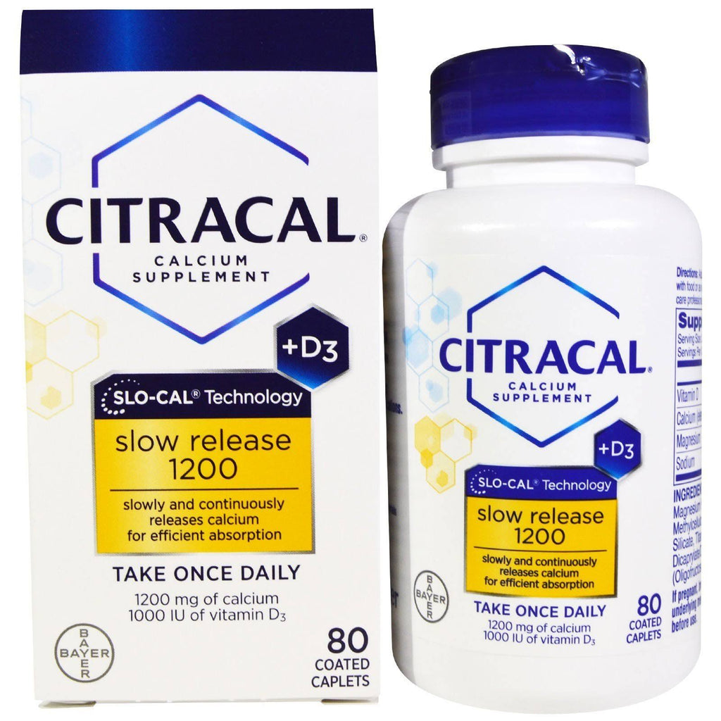 1200 Calcium Plus D Slow Release 80 Count (Pack of 3) J417571