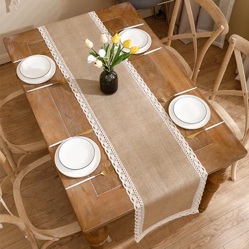 Natural Jute Braided Table Runner 13x120 inch D75034