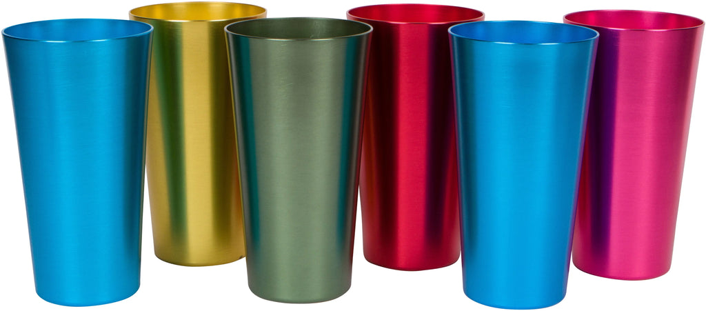 20 oz. Retro Aluminum Tumblers - 6 cups P84058