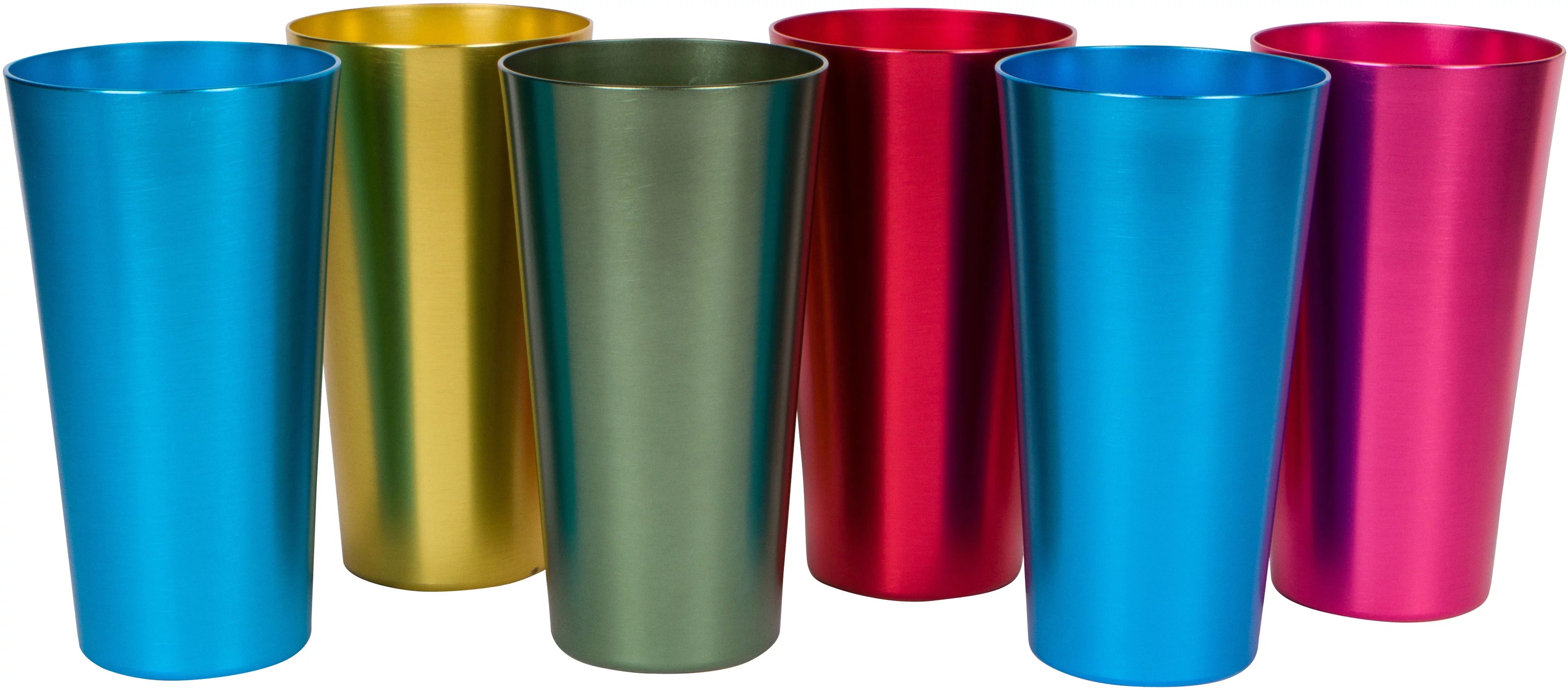 20 oz. Retro Aluminum Tumblers - 6 cups P84058