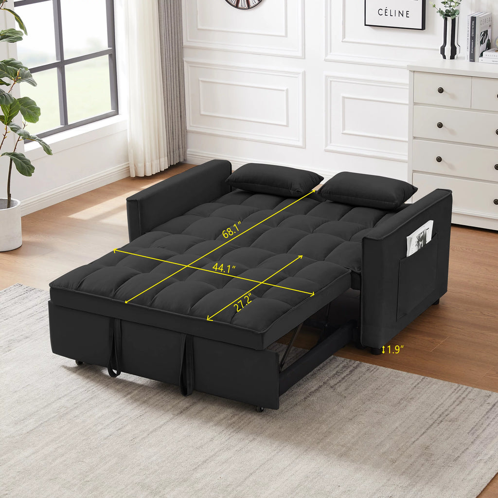 Modern Velvet Convertible Sofa Bed O4327