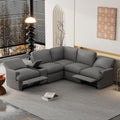 104'' L-shaped Power Recliner Sofa Couch with Storage Box, Cup Holders, USB Ports, Dark Grey J47252