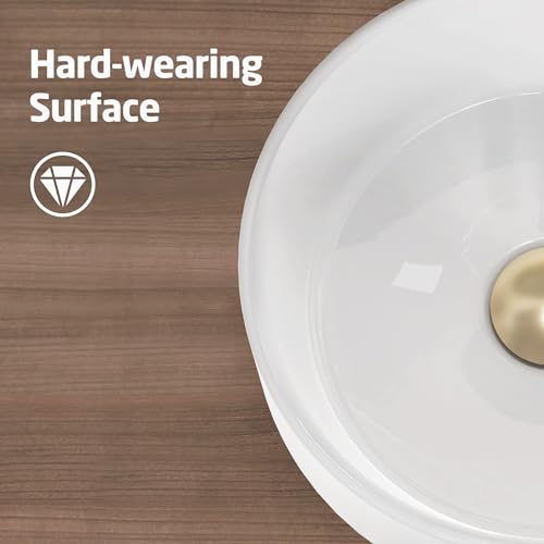 White 16 Inch Round Vessel Sink K44550