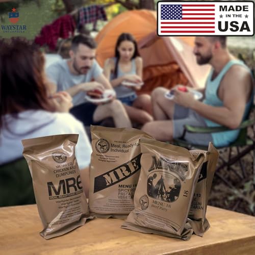 4 Pack MRE Meals Ready to Eat with Heaters E55331