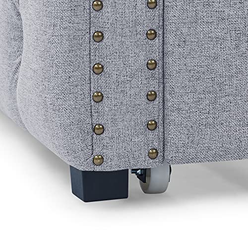 Fabric Upholstered Twin Size Daybed with Trundle F801