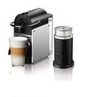 Single-Serve Espresso Machine with Aluminum Water Tank and Black Milk Frother S807235