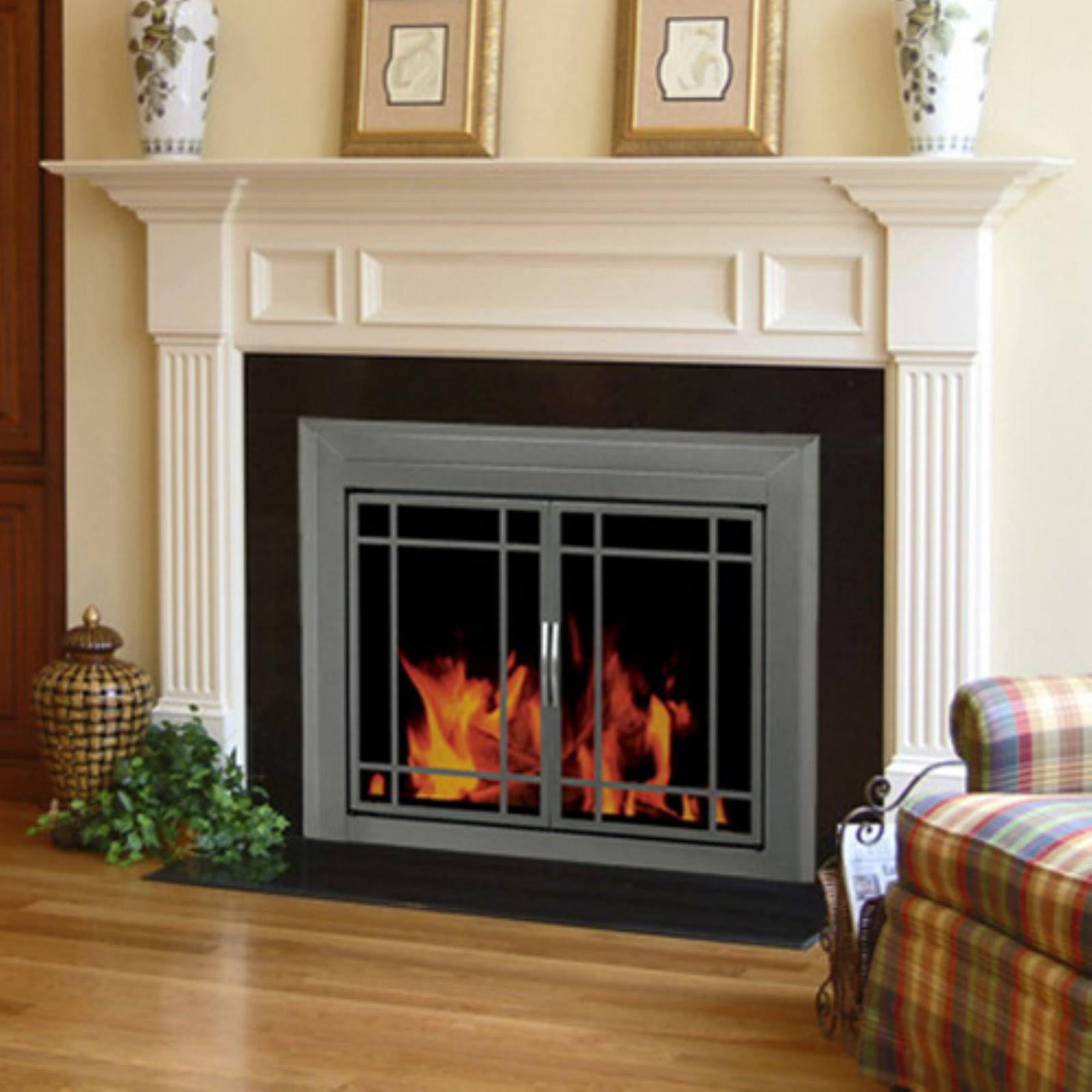 Small Glass Fireplace Doors G6062