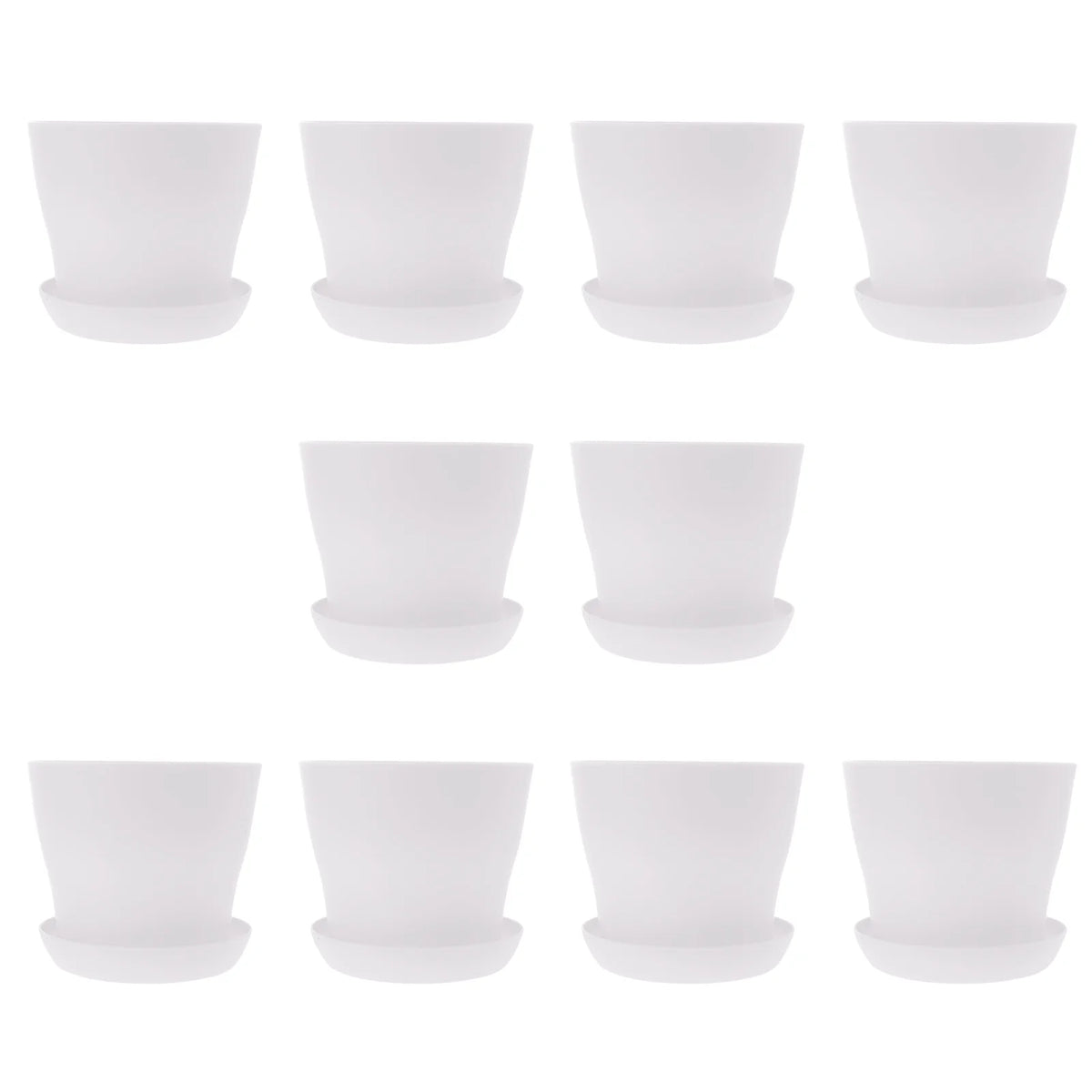 White 10 Pcs Flowerpot Y121506