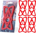 Motorcycle Phone Mount Tether 4-Pack Rubber Silicone Cell Phone Holder Band B496478