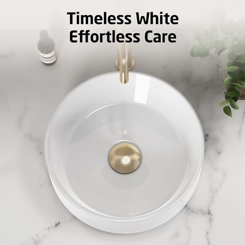 White 16 Inch Round Vessel Sink K44550