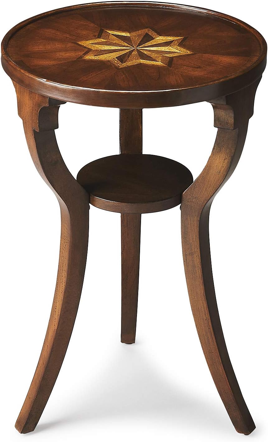 Round Inlaid Accent Table D8051