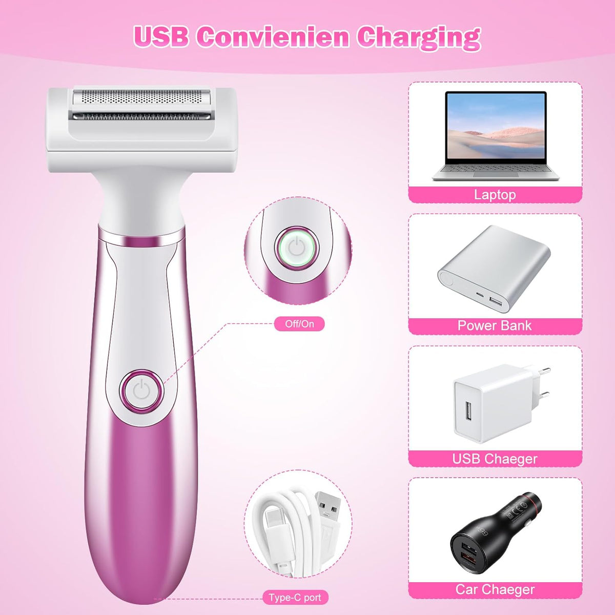 4 in 1 Electric Razor for Women F468083