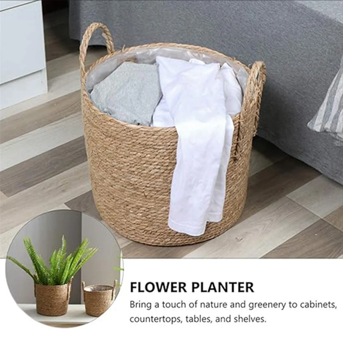 Seagrass Woven Planter Basket Y27627