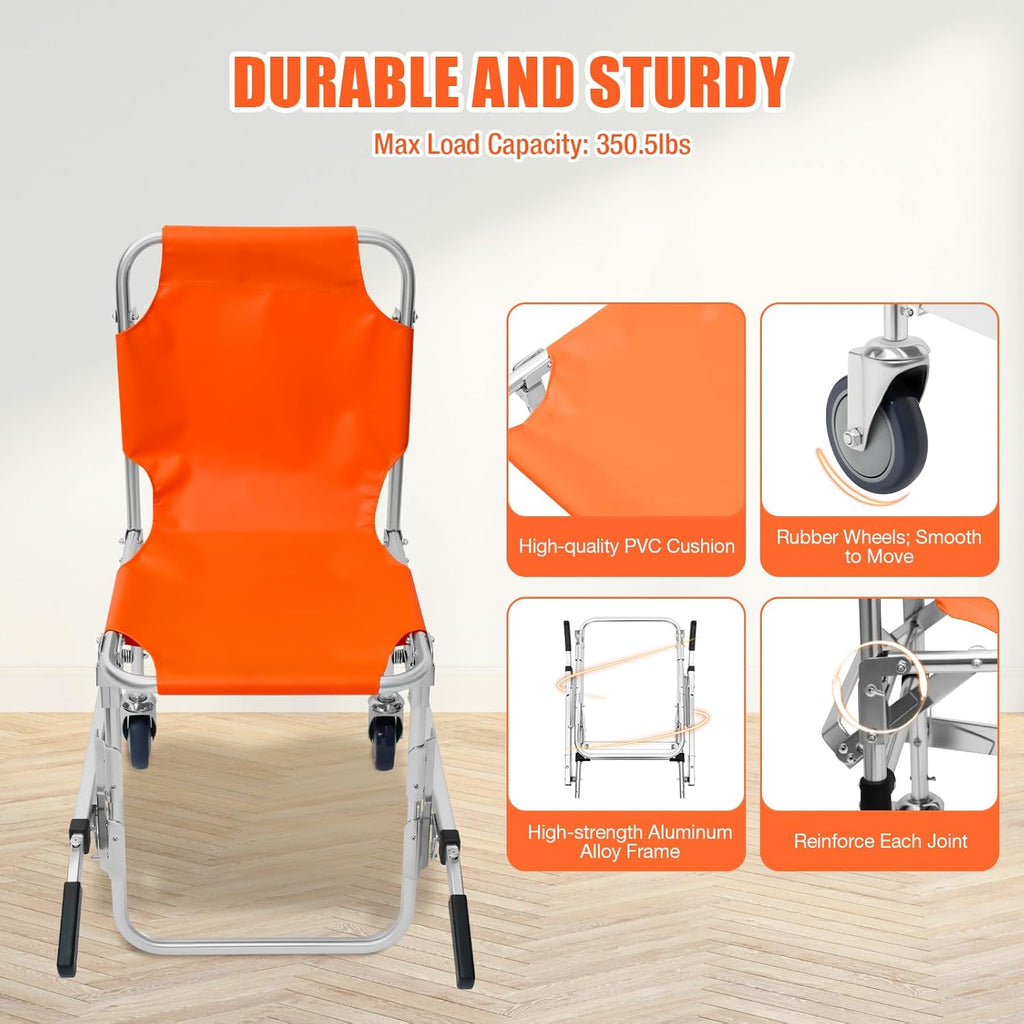 Orange Foldable Transport Wheelchair T56898