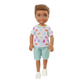Chelsea Doll with Long Blonde Hair & Blue Eyes Wearing Removable Purple Flowered Dress & Yellow Shoes O737577