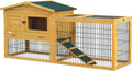 Yellow Wooden Rabbit Hutch with Removable Tray U59940