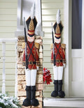 Set of 2 Metal Nutcracker Wall Hanging Decoration I299524