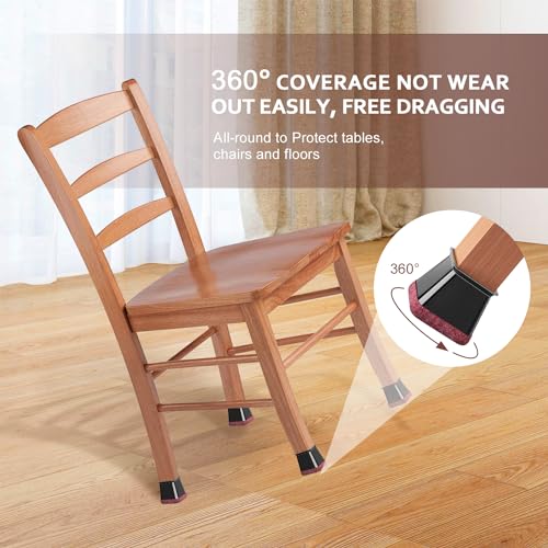 32 Pack Clear Square Silicone Chair Leg Floor Protectors R9728