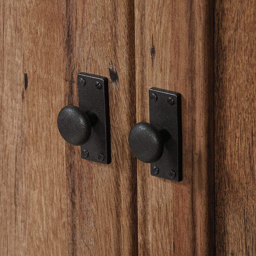 Rustic Oak Drawer and Garment Rod Wardrobe Armoire G537