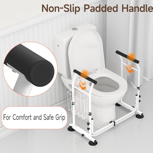 Toilet Safety Frame with Arms, Adjustable Width and Height H31680