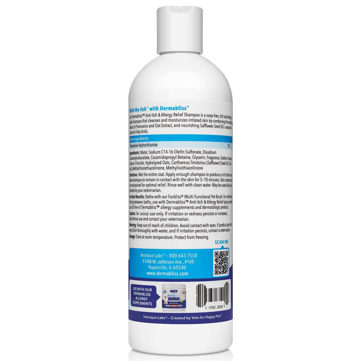 Anti-Itch & Allergy Relief Medicated Shampoo 16oz L140