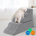 5-Steps Foam Dog Stairs with Removable Cover, Grey M507000
