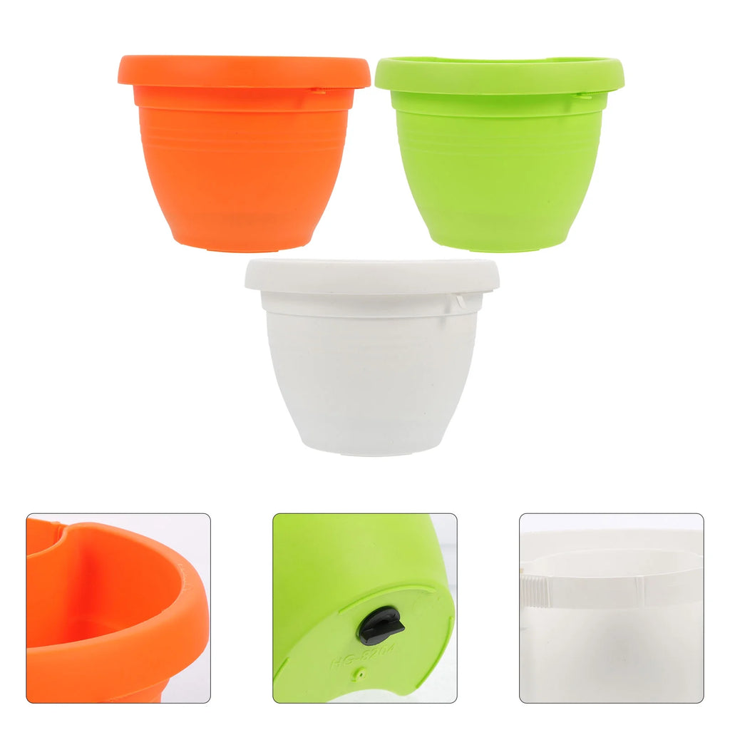 3 Pcs Drain Pipe Pot Flower Pots Hanging Basket Y3658