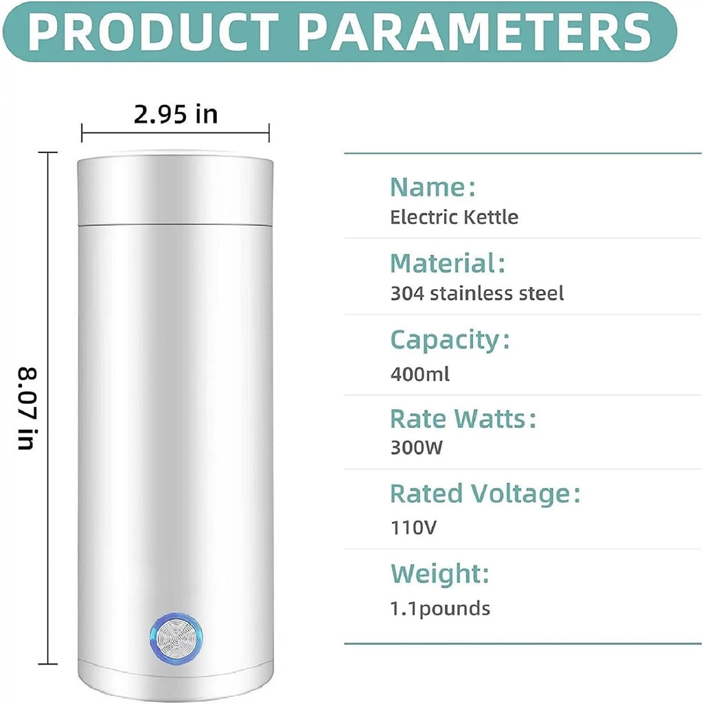 400ml Portable Electric Kettle with Keep Warm Function C439