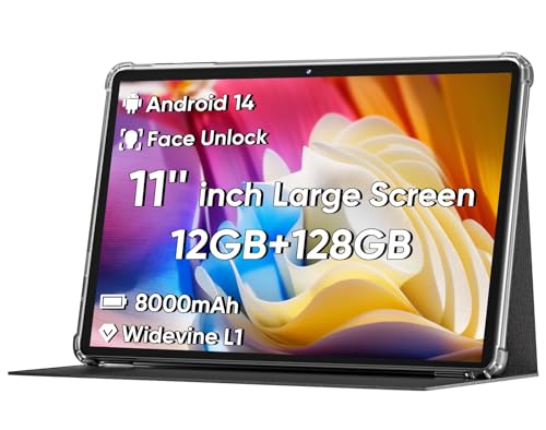 11inch Android 14 Tablet, Octa-core CPU, 12GB+128GB+1TB Expand, 8000mAh Battery N93400