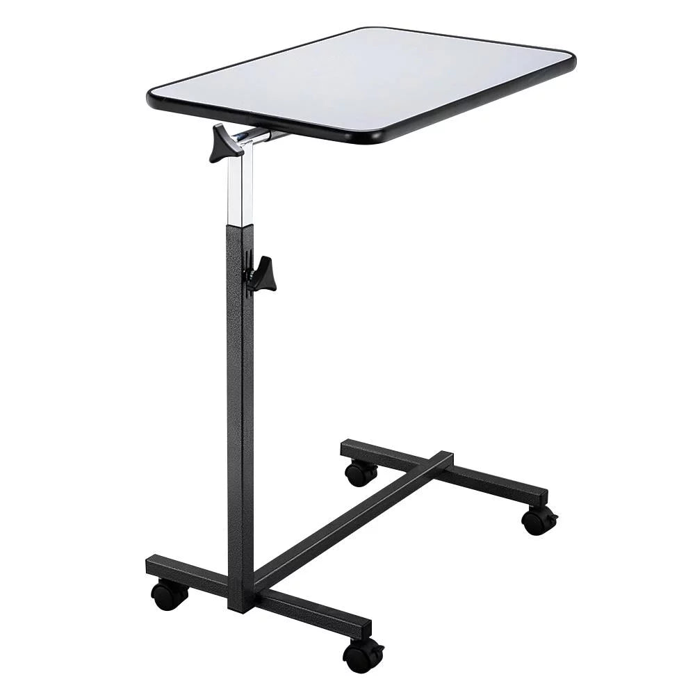 Adjustable Overbed Bedside Table with Wheels Gray L87134