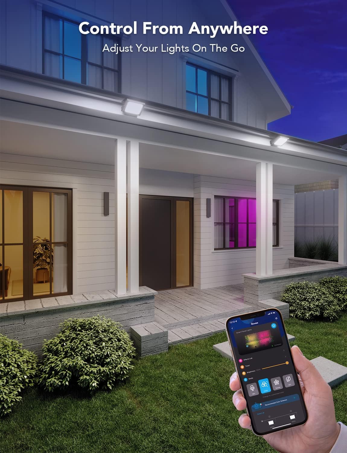 2 Pack RGBIC LED Flood Lights P1480