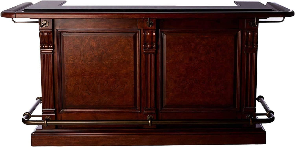 Hampton Cherry Finish Bar with 25 Wine Bottle Storage Y15193