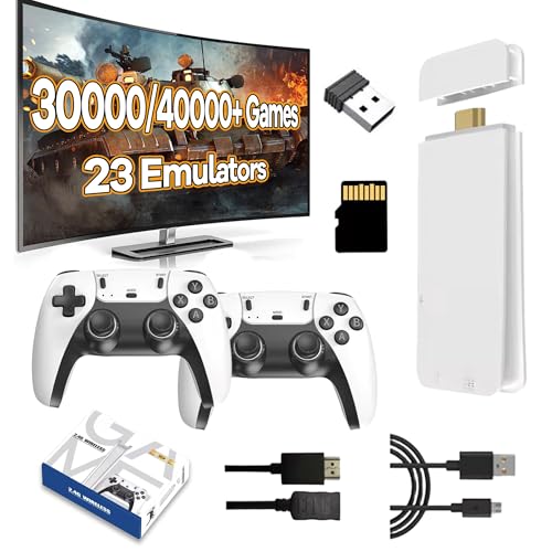 Retro Game Console with 40000+ Games, 4K HDMI, Dual 2.4Ghz Wireless Controllers (128G) I631152