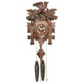One Day Hand-Carved Cuckoo Clock with Five Maple Leaves & One Bird, Yellow R4812